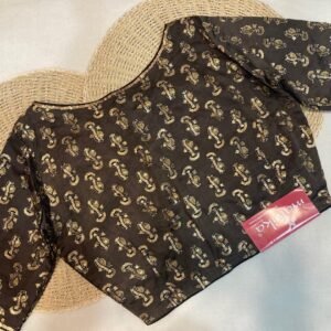 Modal Silk Ajrakh Print Sequence Work Stitched Blouse
