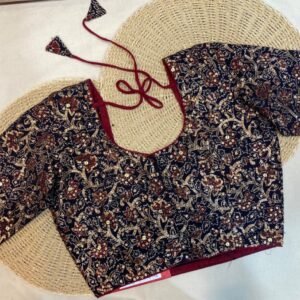 Cotton Ajrakh Print Sequence Work Stitched Blouse