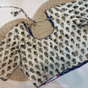 Modal Silk Ajrakh Print Sequence Work Stitched Blouse